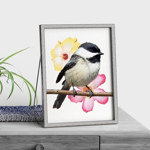 4x6 Chickadee Bird Watercolor Illustration Painting‎ Print - Picture 1 of 5